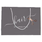 Eleganter Friseursalon der modernen Rose Große Geschenktüte (Rückseite)