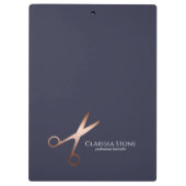 Eleganter Friseursalon der modernen Rose Klemmbrett (Rückseite)