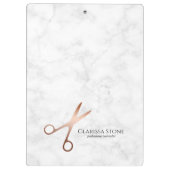 Eleganter Friseursalon der modernen Rose Klemmbrett (Rückseite)