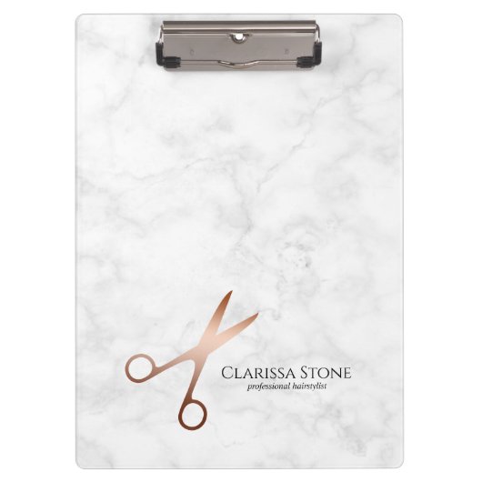 Eleganter Friseursalon der modernen Rose Klemmbrett (Vorderseite)