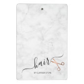 Eleganter Friseursalon der modernen Rose Mini Klemmbrett (Rückseite)