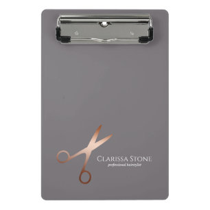 Eleganter Friseursalon der modernen Rose Mini Klemmbrett