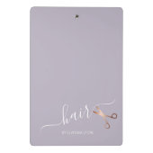 Eleganter Friseursalon der modernen Rose Mini Klemmbrett (Rückseite)