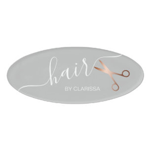 Eleganter Friseursalon der modernen Rose Namenschild