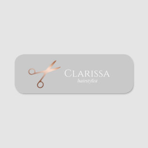 Eleganter Friseursalon der modernen Rose Namensschild