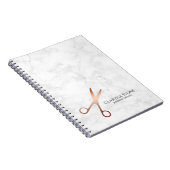 Eleganter Friseursalon der modernen Rose Notizblock (Rechte Seite)