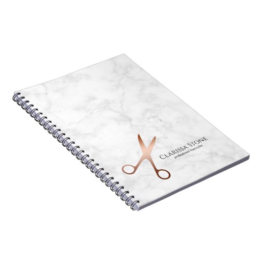 Eleganter Friseursalon der modernen Rose Notizblock (Rechte Seite)