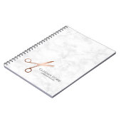 Eleganter Friseursalon der modernen Rose Notizblock (Linke Seite)