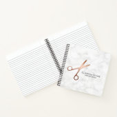 Eleganter Friseursalon der modernen Rose Notizblock (Innenseite)