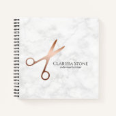 Eleganter Friseursalon der modernen Rose Notizblock (Vorderseite)