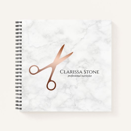 Eleganter Friseursalon der modernen Rose Notizblock (Vorderseite)
