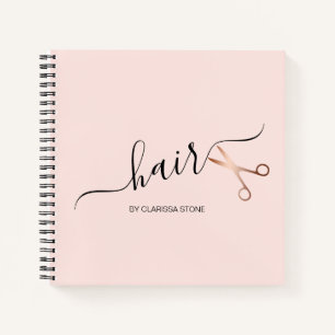 Eleganter Friseursalon der modernen Rose Notizblock