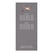 Eleganter Friseursalon der modernen Rose Werbekarte (Hinten)