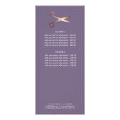 Eleganter Friseursalon der modernen Rose Werbekarte (Hinten)