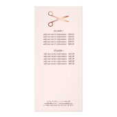 Eleganter Friseursalon der modernen Rose Werbekarte (Hinten)