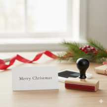 Eleganter Frohe Weihnachten-Stempel für die Feiert