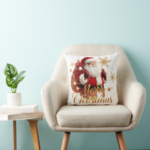 Eleganter Frohe Weihnachten Weihnachtsmann Kissen