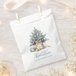 Eleganter Frohe Weihnachtsbaum Gold Blauer Individ Geschenktütchen