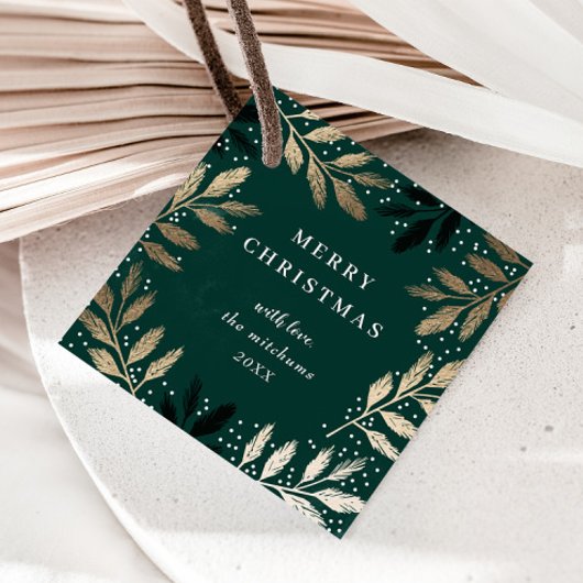 Eleganter froher Weihnachts-Golfurlaub Geschenkanhänger