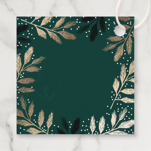 Eleganter froher Weihnachts-Golfurlaub Geschenkanhänger (Rückseite)