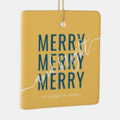 Eleganter fröhlicher und heller Weihnachtsurlaub Keramikornament (Rechts)