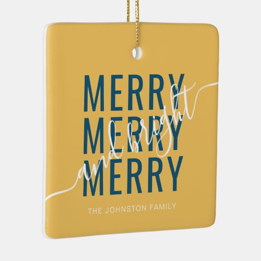 Eleganter fröhlicher und heller Weihnachtsurlaub Keramikornament (Rechts)