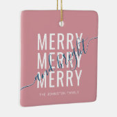 Eleganter fröhlicher und heller Weihnachtsurlaub Keramikornament (Rechts)