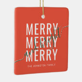 Eleganter fröhlicher und heller Weihnachtsurlaub Keramikornament (Rechts)