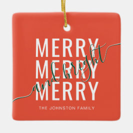 Eleganter fröhlicher und heller Weihnachtsurlaub Keramikornament