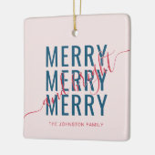 Eleganter fröhlicher und heller Weihnachtsurlaub Keramikornament (Links)