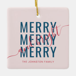 Eleganter fröhlicher und heller Weihnachtsurlaub Keramikornament