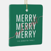 Eleganter fröhlicher und heller Weihnachtsurlaub Keramikornament (Rechts)