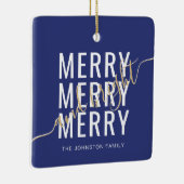 Eleganter fröhlicher und heller Weihnachtsurlaub Keramikornament (Rechts)