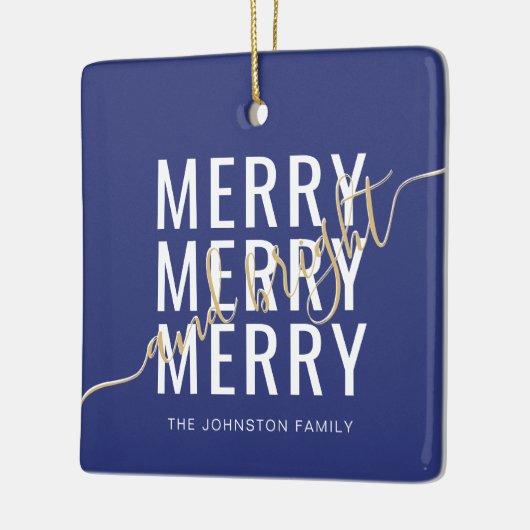 Eleganter fröhlicher und heller Weihnachtsurlaub Keramikornament (Links)