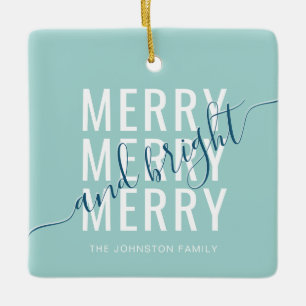 Eleganter fröhlicher und heller Weihnachtsurlaub Keramikornament