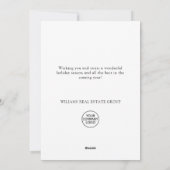 Eleganter, fröhlicher Weihnachtsverband Feiertagskarte (Rückseite)