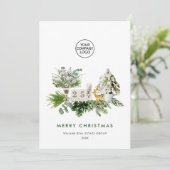 Eleganter, fröhlicher Weihnachtsverband Feiertagskarte (Stehend Vorderseite)