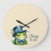 Eleganter Frosch Große Wanduhr (Vorderseite)