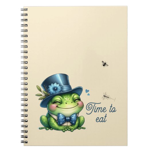 Eleganter Frosch - Zeit zum Essen Notizblock (Vorderseite)
