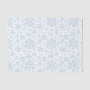 Eleganter Frostblauer Schneestern (Weiß) Seidenpapier