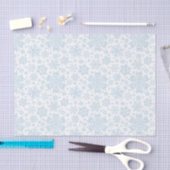 Eleganter Frostblauer Schneestern (Weiß) Seidenpapier (Handwerk)