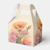 Eleganter Frühling Blüte in Rosa und Pfirsich Geschenkschachtel (Rückseite)