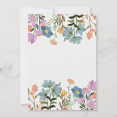 Eleganter Frühling Wildblume Garten Abschluss Einladung (Rückseite)