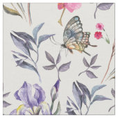 Eleganter Frühlingsblumen-Schmetterling Stoff (Nahaufnahme)