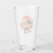 Eleganter Fuchs-Becher Glas (Rückseite)