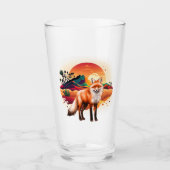 Eleganter Fuchs-Becher Glas (Vorderseite)