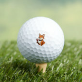 Eleganter Fuchs mit Weinglas Golfball (Insitu T-Shirt)