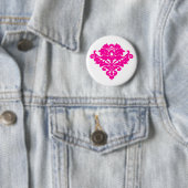 Eleganter Fuchsiendamast auf weiß Button (Beispiel)