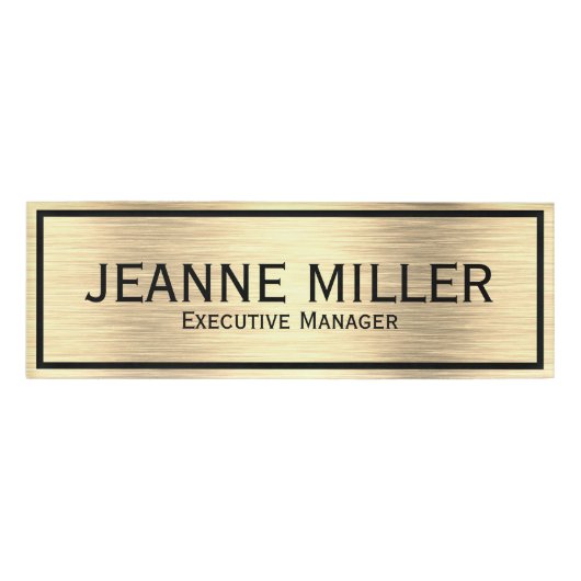 Eleganter Führungskraft-Manager Namenschild (Vorderseite)