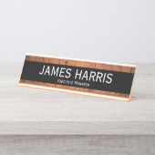 Eleganter Führungskraft-Manager Schreibtischnamensplakette (Vorderseite )